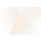lined interior pages of the journal with diagonal gradient in peach grey tones