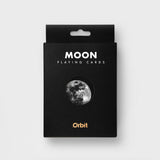 Black packaging of Moon playing cards with a moon image on a white background
