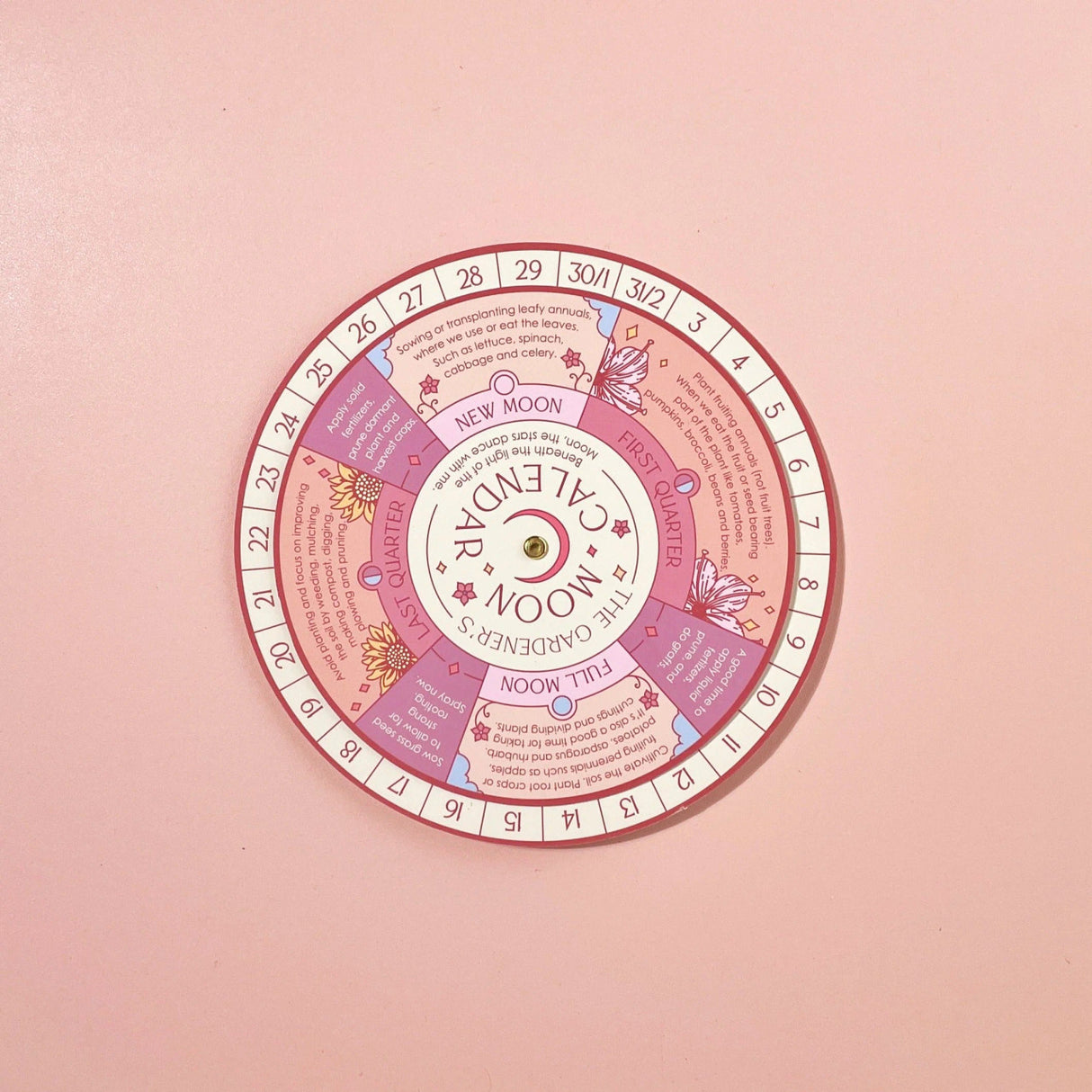 the moon phase spinner on its own