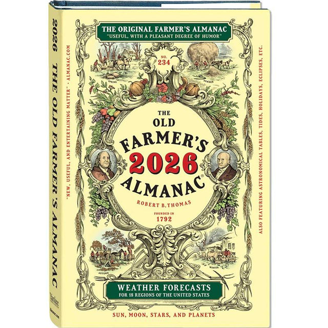 Collector's hardcover edition of The Old Farmer's Almanac with dust jacket on