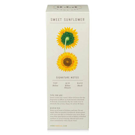 Kobo Sweet Sunflower product packaging with sunflower illustration on a white background