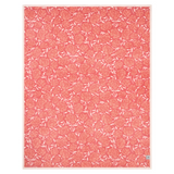 The reverse side of the Peony Petals blanket showing the dominant pink color
