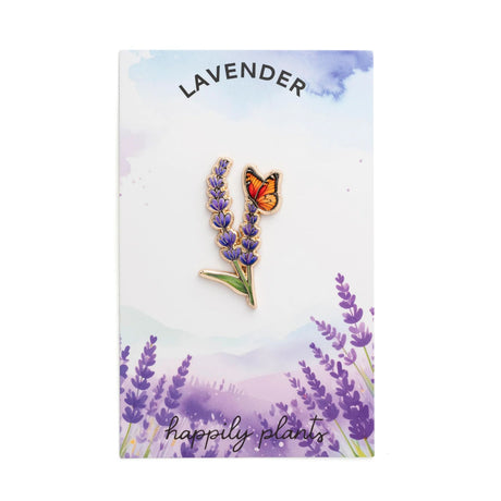 Lavender & Butterfly Pin