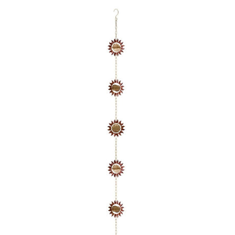 the full length of the sun rain chain showing each sun in the full length of the chain