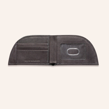American Bison Leather Front Pocket Wallet (black)