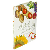 Book titled 'A Seed Is Sleepy' with illustrations of seeds and plants on a white background