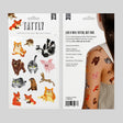 Tattly temporary tattoo sheets with animal designs on a white background