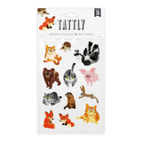 Tattly temporary tattoo sheets with various animal designs on a white background