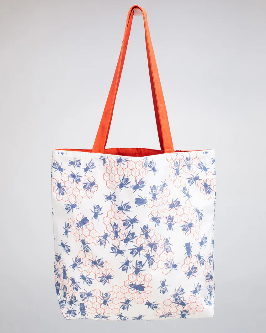 Bee Hive Canvas Shoulder Tote – The Old Farmer's Almanac Store