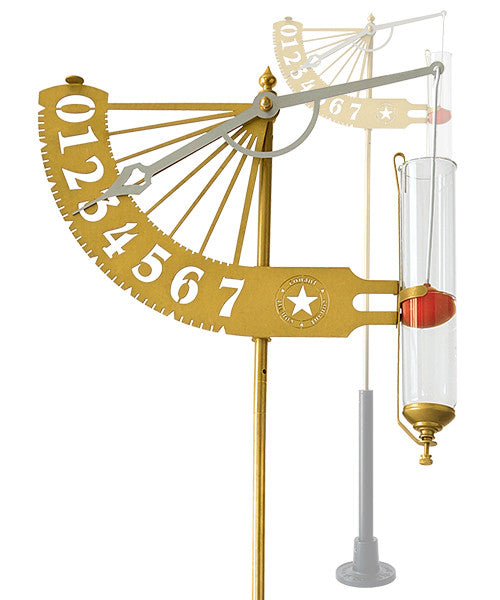 Jeffersonian Brass Rain Gauge