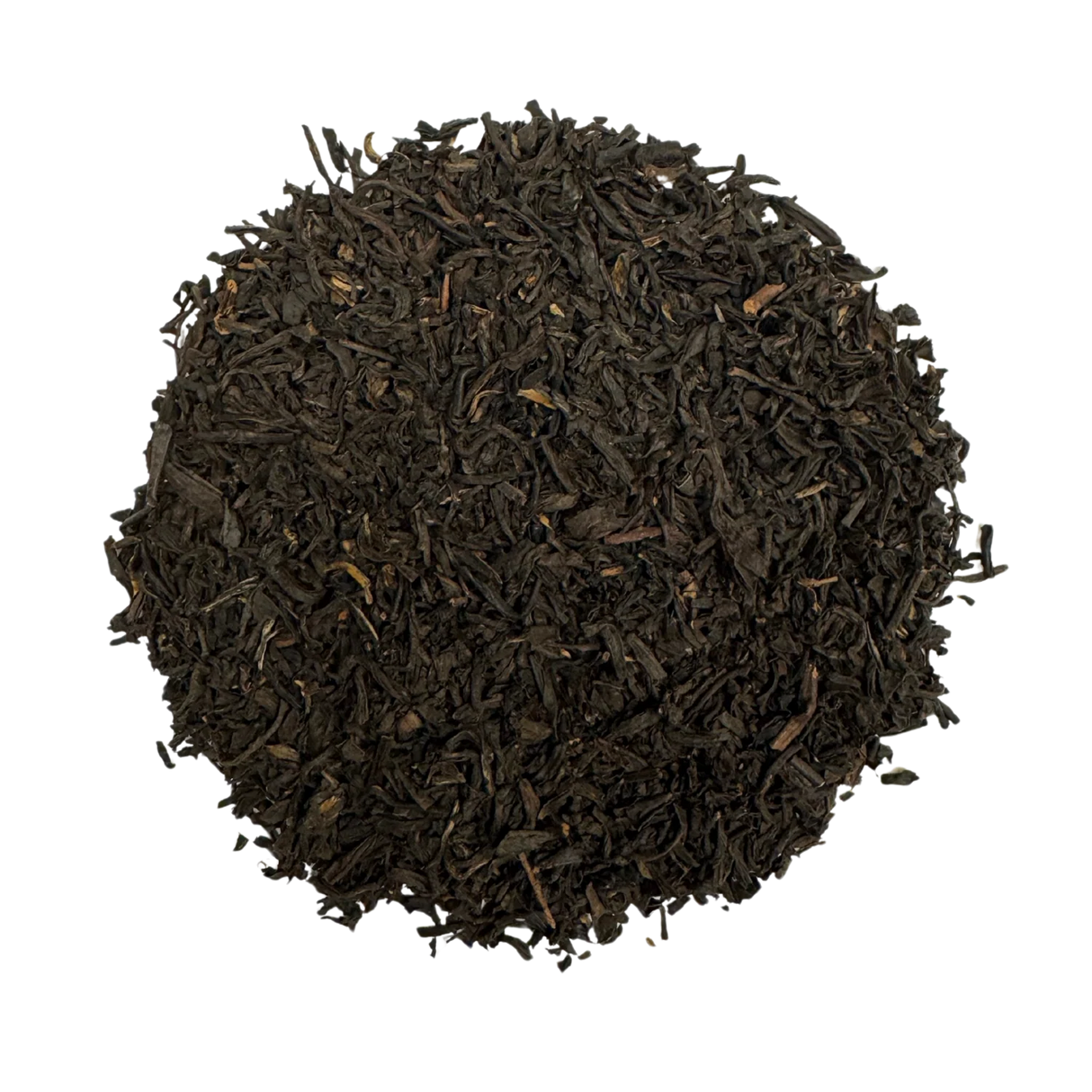 a pile of Colonial Bohea loose tea on a white background