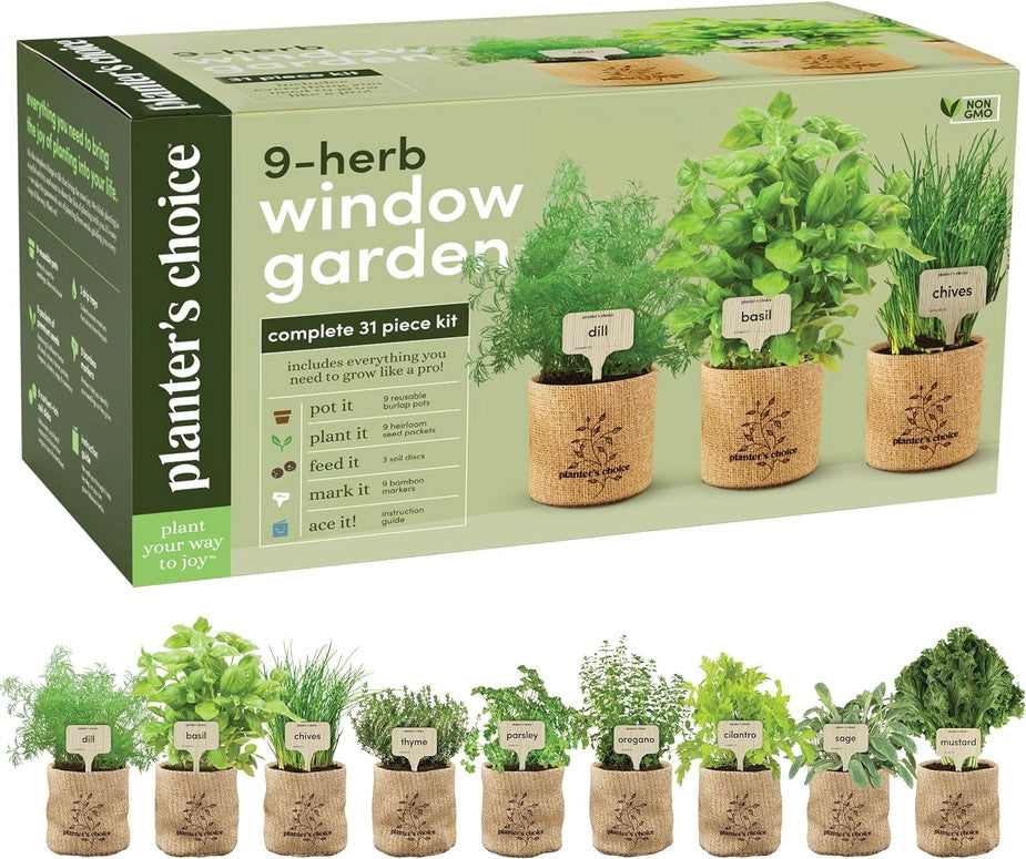 9 Herb Window Garden Kit – The Old Farmer's Almanac Store