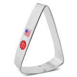 a triangle wedge shaped cookie cutter