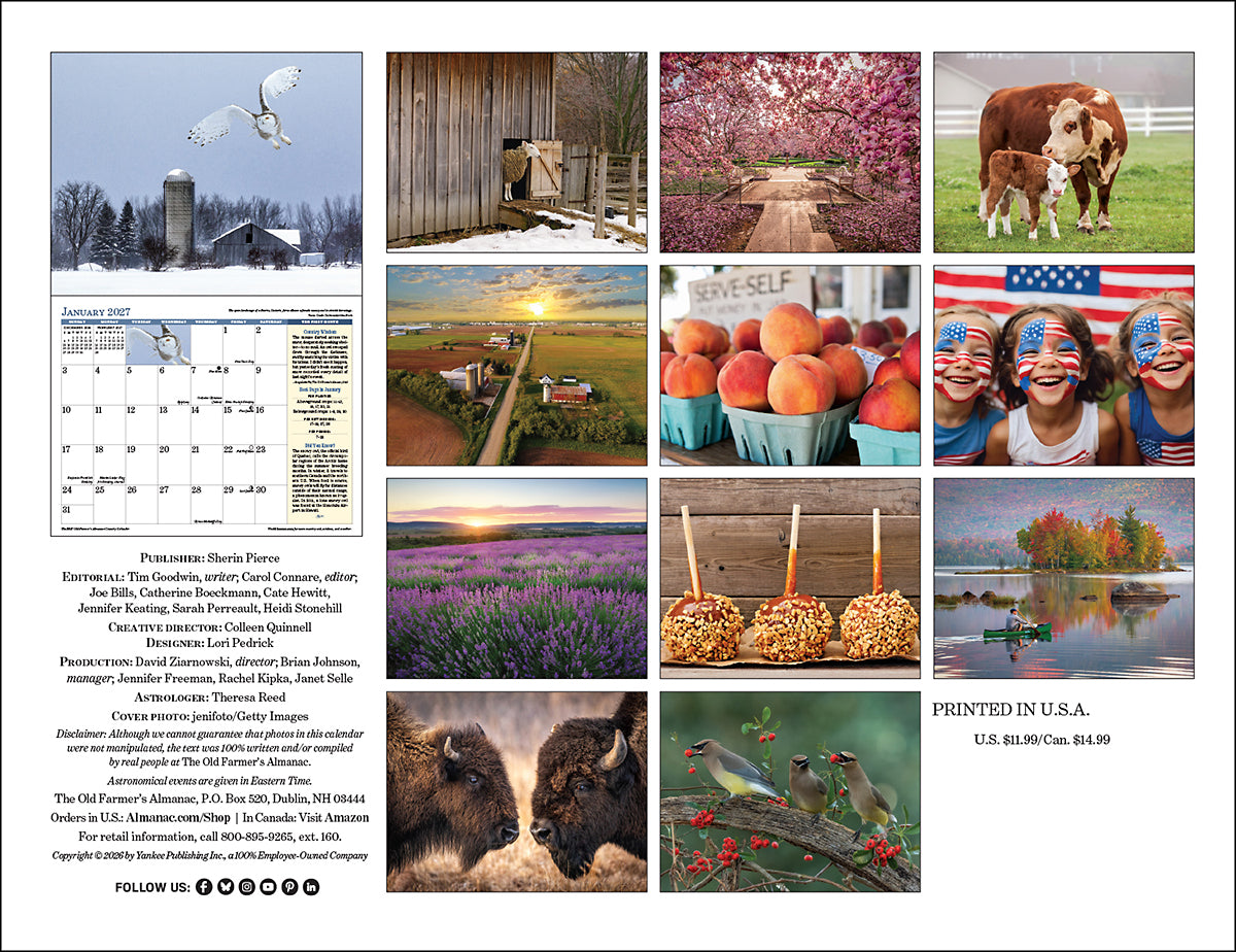 2027 Country Wall Calendar