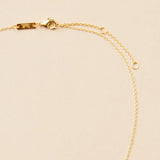 close up of the gold chain that goes with the half moon gold necklace