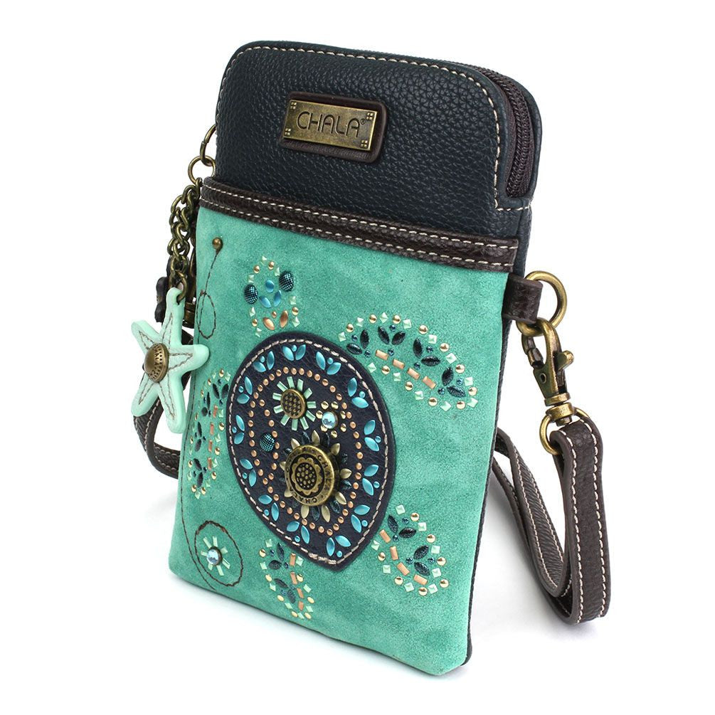 Dazzled Cell Phone Crossbody - Sea Turtle