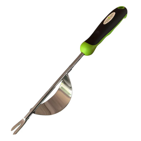 the dandelion weeder tool pointed at a downward angle against a white background