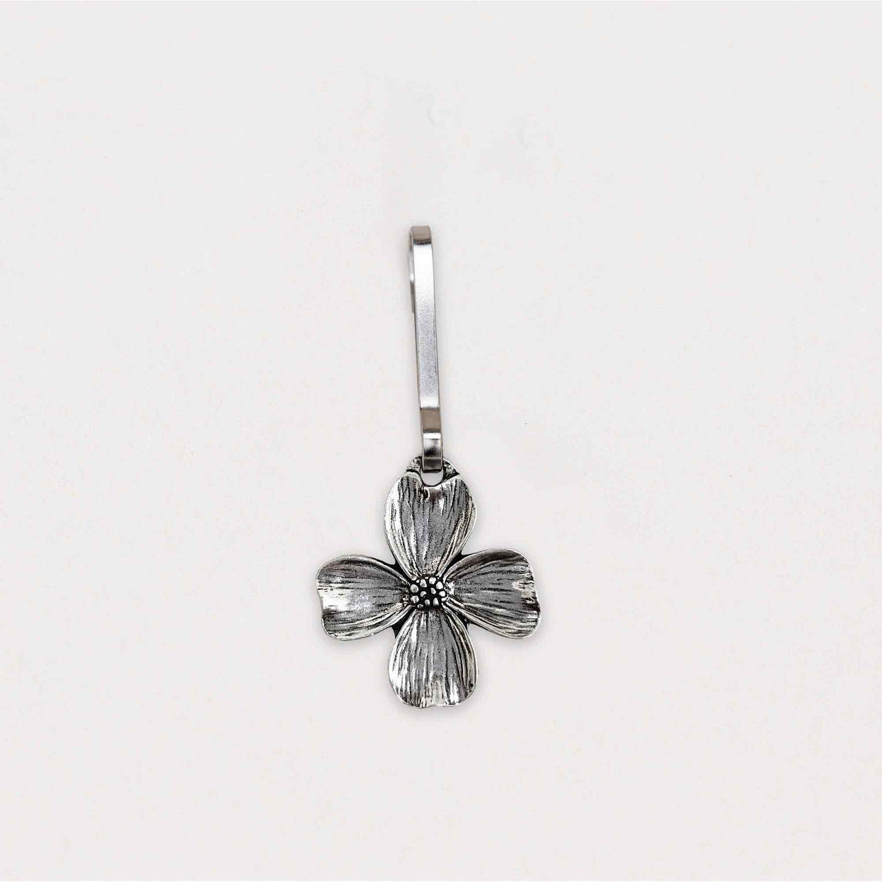 Dogwood Zipper Pull - Back - Pewter