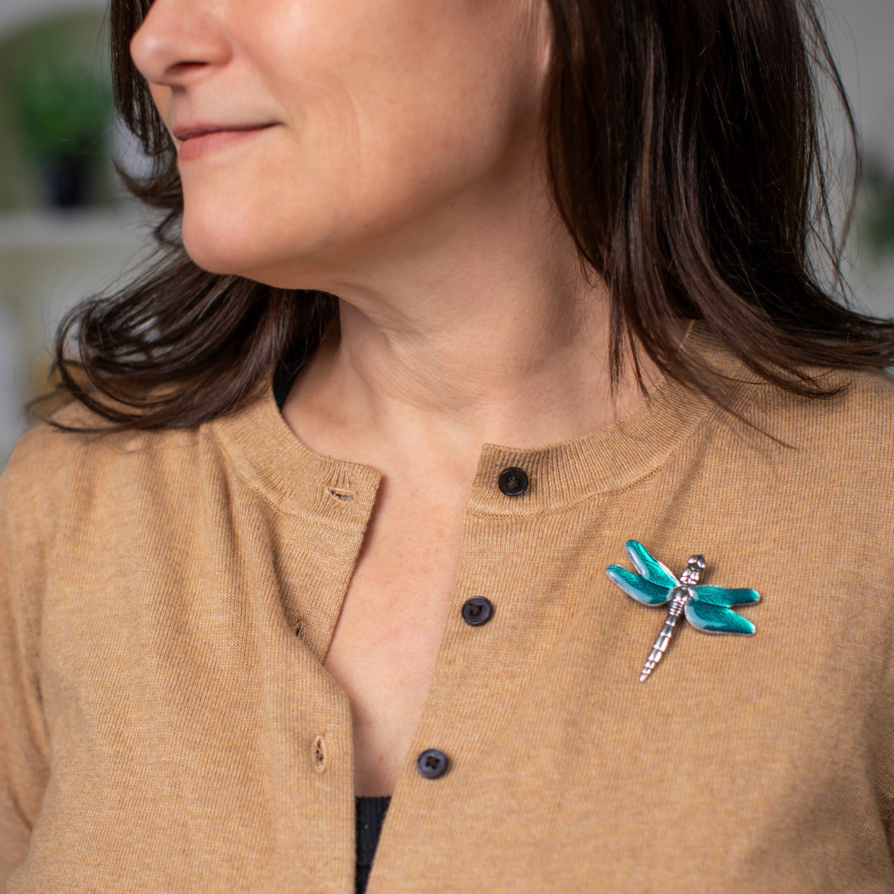 ◆フランスビンテージ｜アクセサリーV極小ブローチ蜜蜂昆虫幸運真鍮水色アクアブルー Dragonfly Teal Brooch – The Old Farmer's Almanac Store