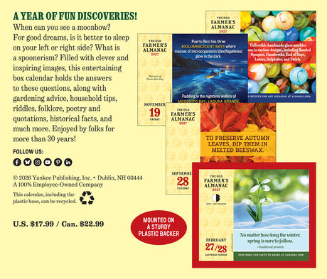 The Old Farmer's Almanac 2027 Everyday Desk Calendar