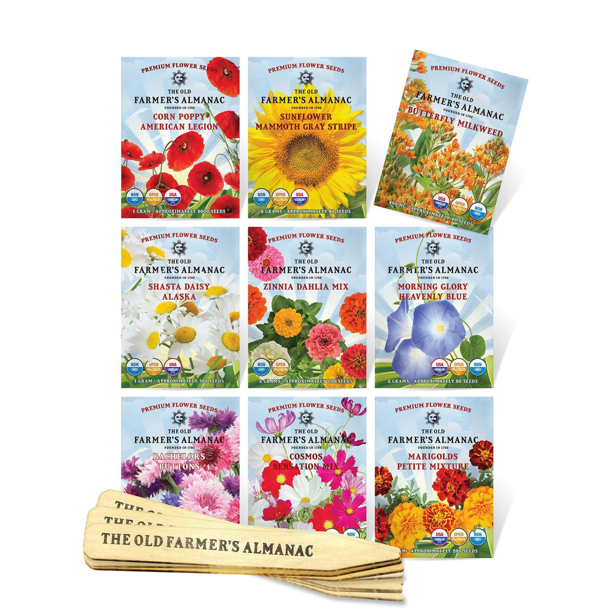 The Old Farmer's Almanac Premium Flower Garden Starter Kit