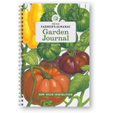 Garden Journal with illustrations of tomatoes and peppers on a white background