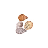 Pressed Hydrangea Studs - Brass or Silver