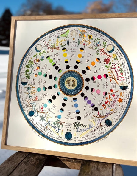 Giclée  Art Print - 2026 Lunar Calendar Wheel of the Year
