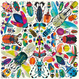 Colorful illustration of various insects arranged in a circular pattern.