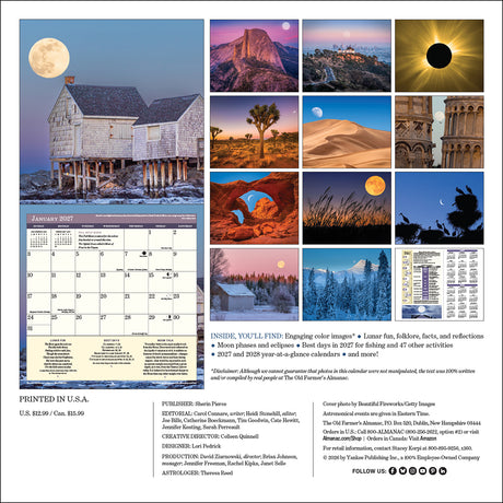2027 Moon Wall Calendar