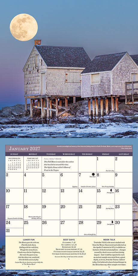 2027 Moon Wall Calendar
