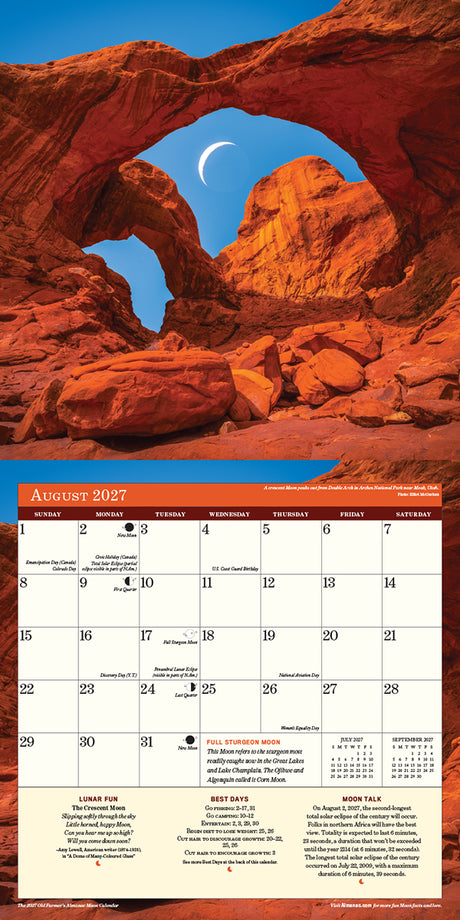2027 Moon Wall Calendar