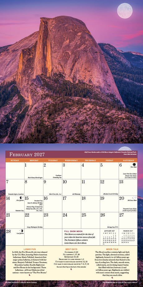 2027 Moon Wall Calendar