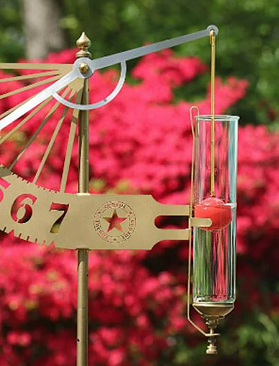 Jeffersonian Brass Rain Gauge