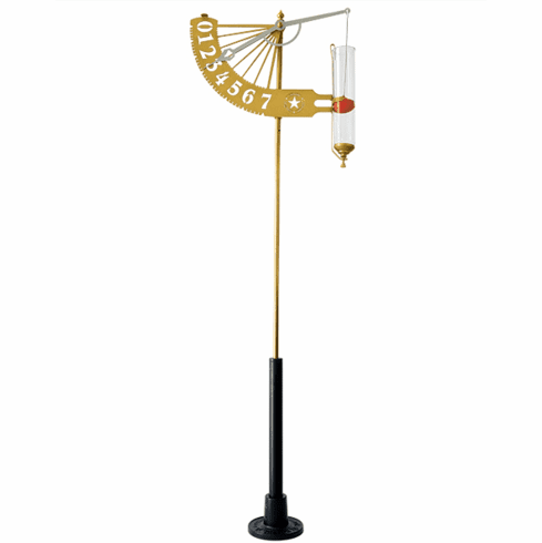 Jeffersonian Brass Rain Gauge
