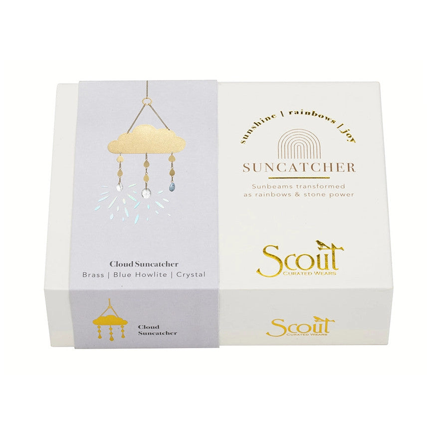 the rectangular gift box that the cloud suncatcher is packaged in