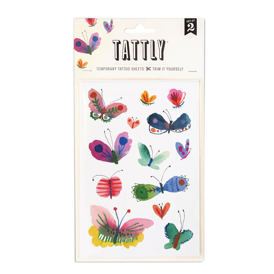 Butterfly Frenzy Temporary Tattoo Sheet in its package