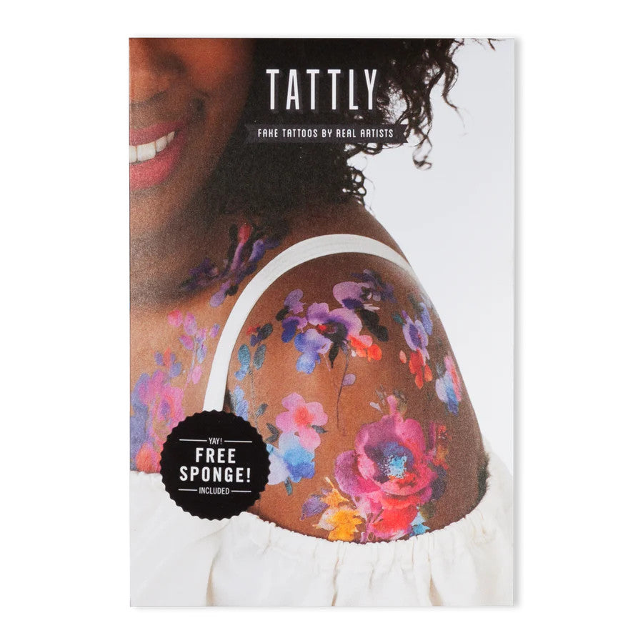 In Bloom Temporary Tattoo set in its package