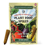 tomato plant food fertilizer Tomato & Vegetable 6-4-6 Plant Food Spikes (12 Mini Spikes) – The Old Farmer's Almanac Store