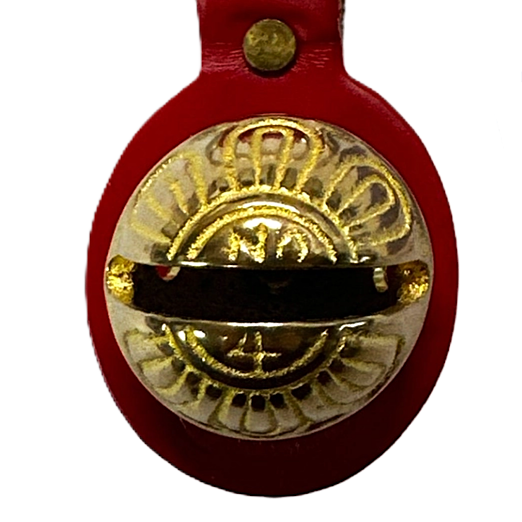 Trail Safety Brass Bell, Red