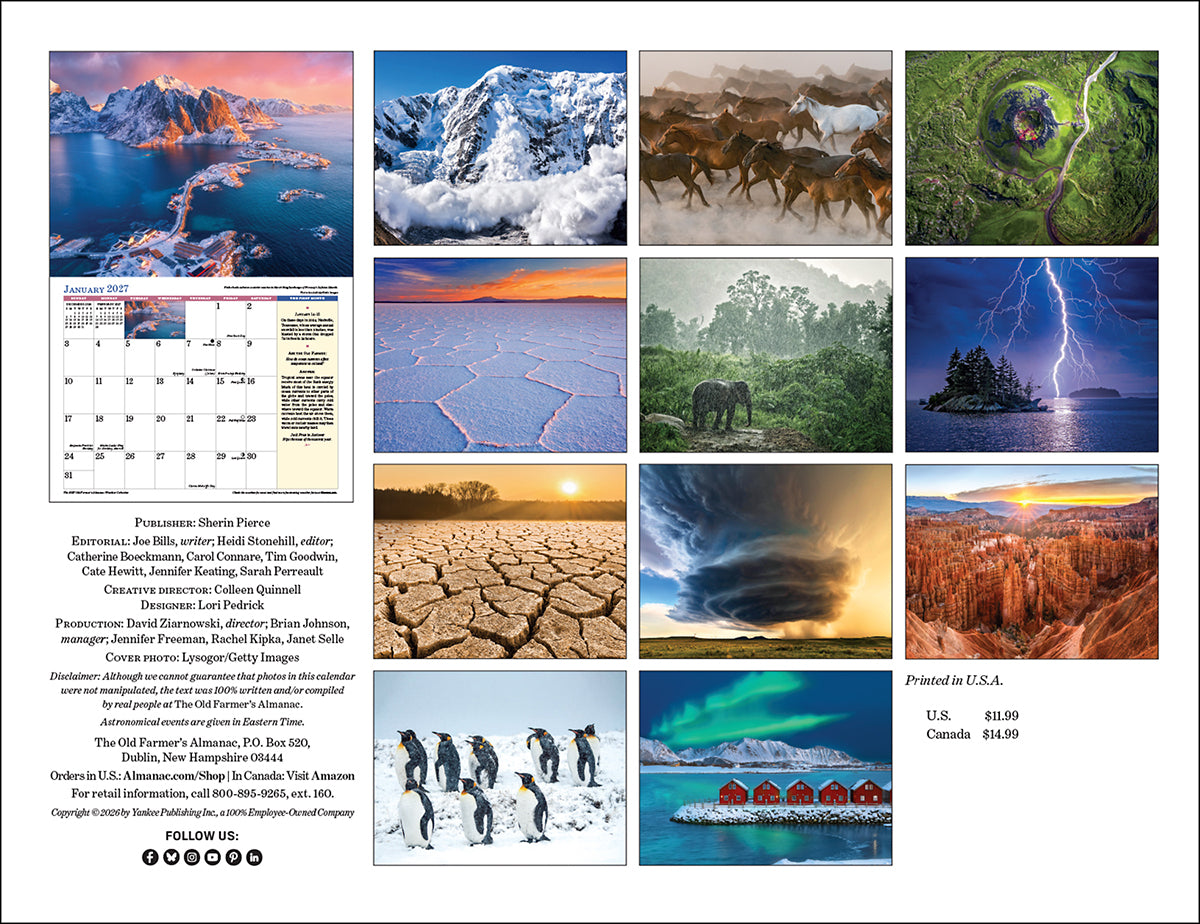 2027 Weather Wall Calendar