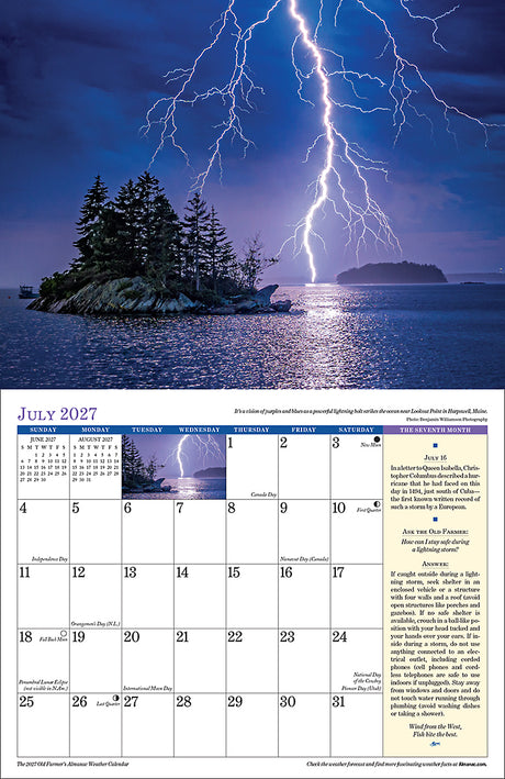 2027 Weather Wall Calendar