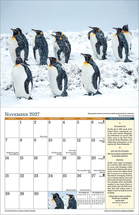 2027 Weather Wall Calendar