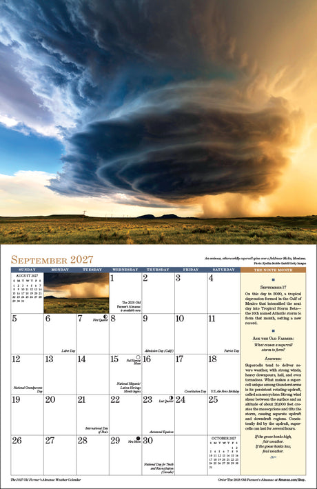 2027 Weather Wall Calendar